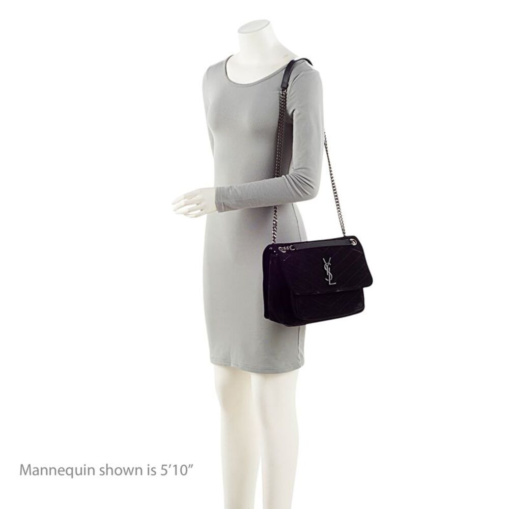 Saint Laurent Suede Monogram Niki Medium Shoulder Bag - Picture 5 of 16